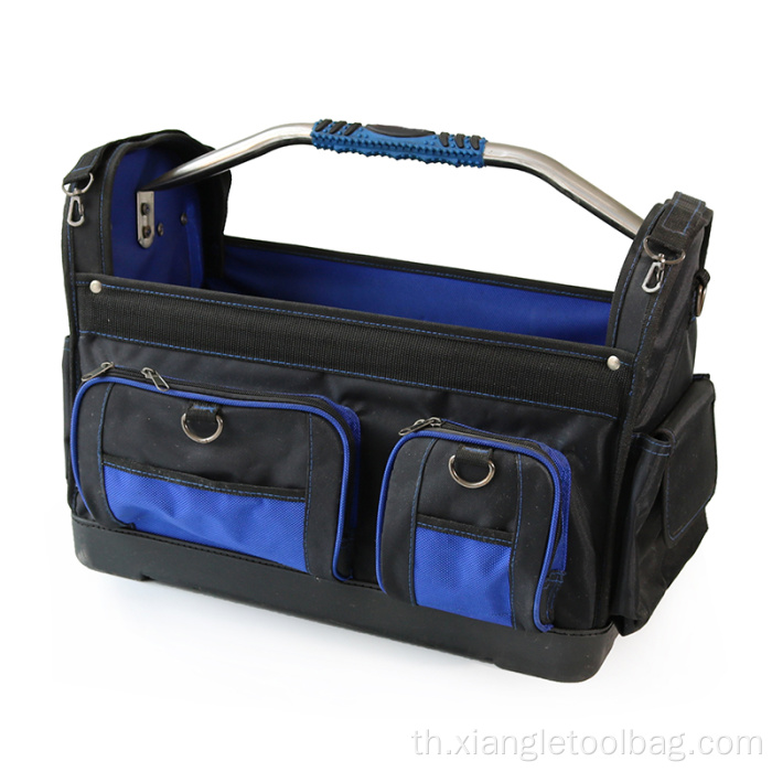 PVC Base Tote Tool Bag พร้อมที่จับเหล็ก